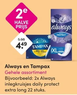 Aanbieding: Always en Tampax Gehele assortiment