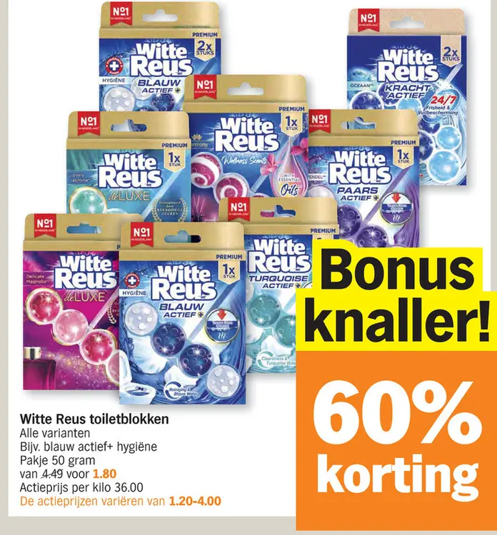 Promotie: Witte Reus toiletblokken