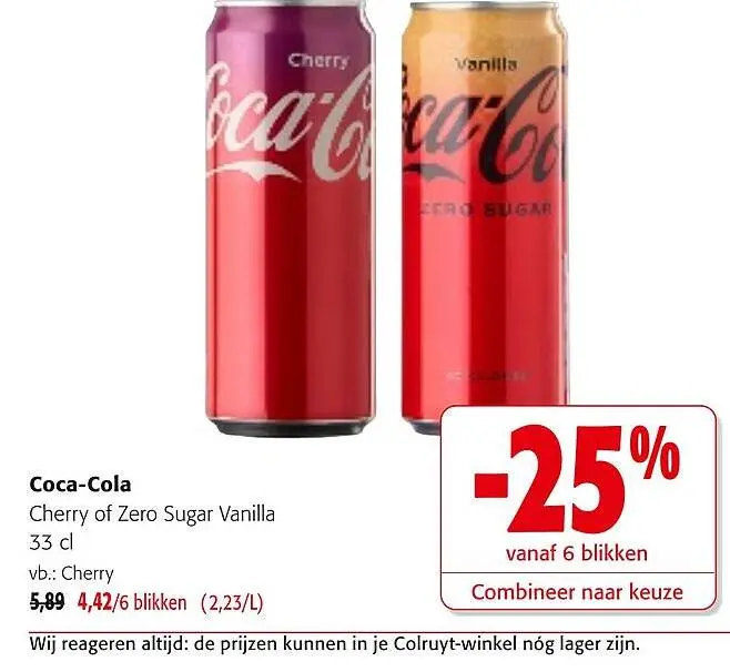 Promotie: Cherry of Zero Sugar Vanilla