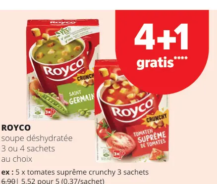 Offre: Soupe déshydratée