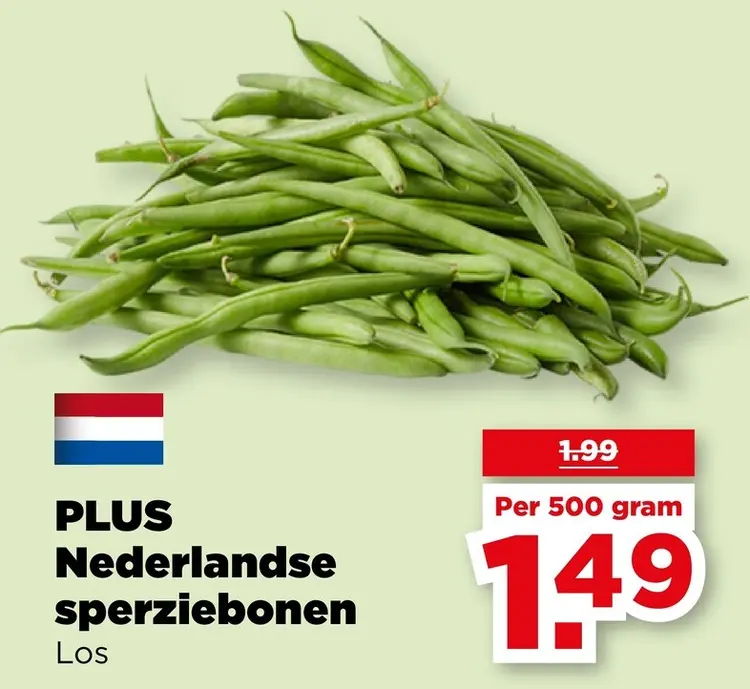 Aanbieding: Nederlandse sperziebonen