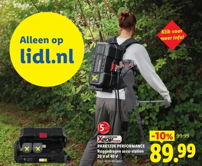 Aanbieding: Ruggedragen accu-station 20 V of 40 V