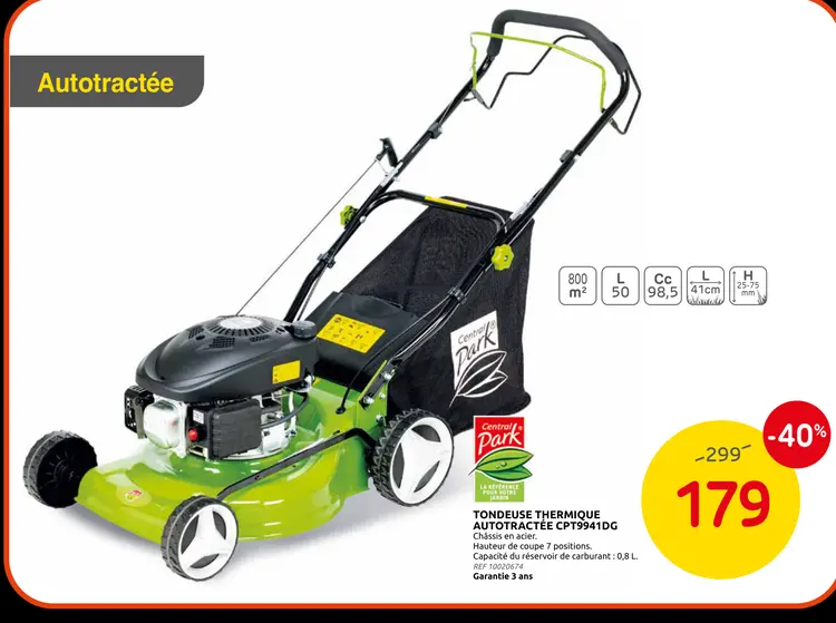 Offre: Tondeuse thermique autotractée cpt9941dg