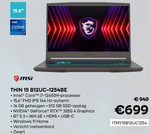 Promotie: Thin 15 b12uc-1254be
