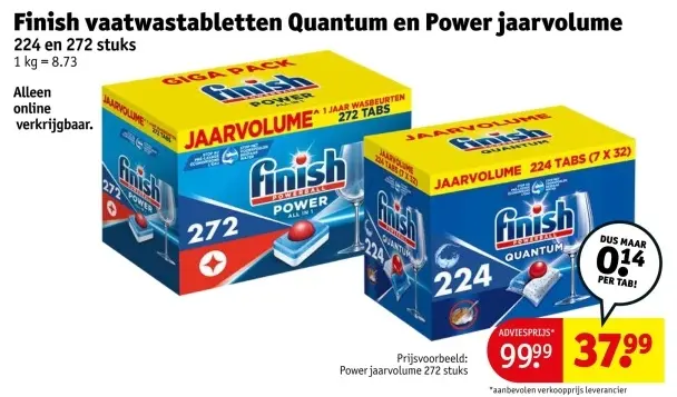Promotie: Vaatwastabletten Quantum en Power jaarvolume