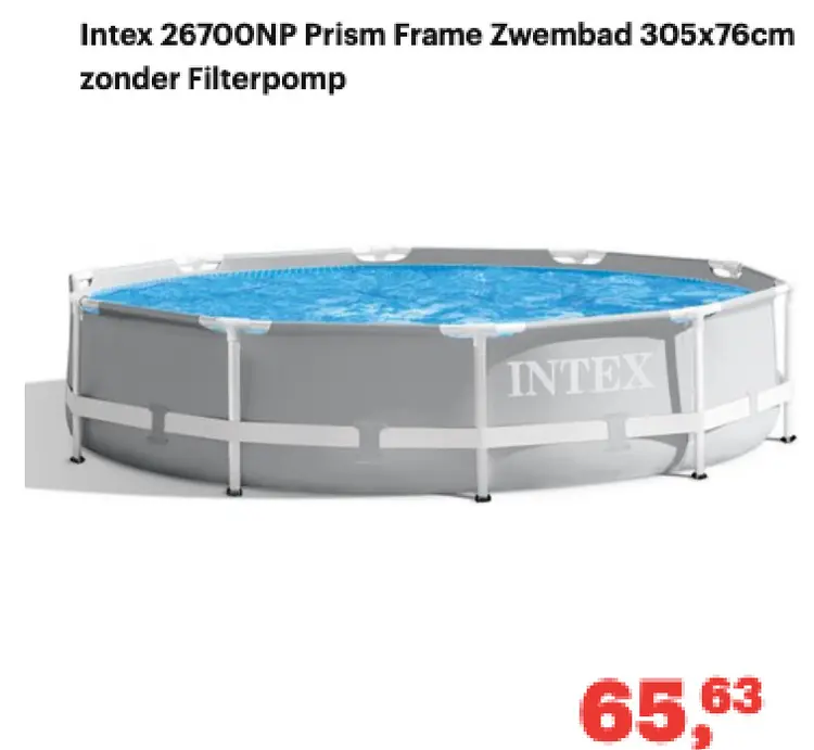 Aanbieding: Intex Prism Frame Zwembad