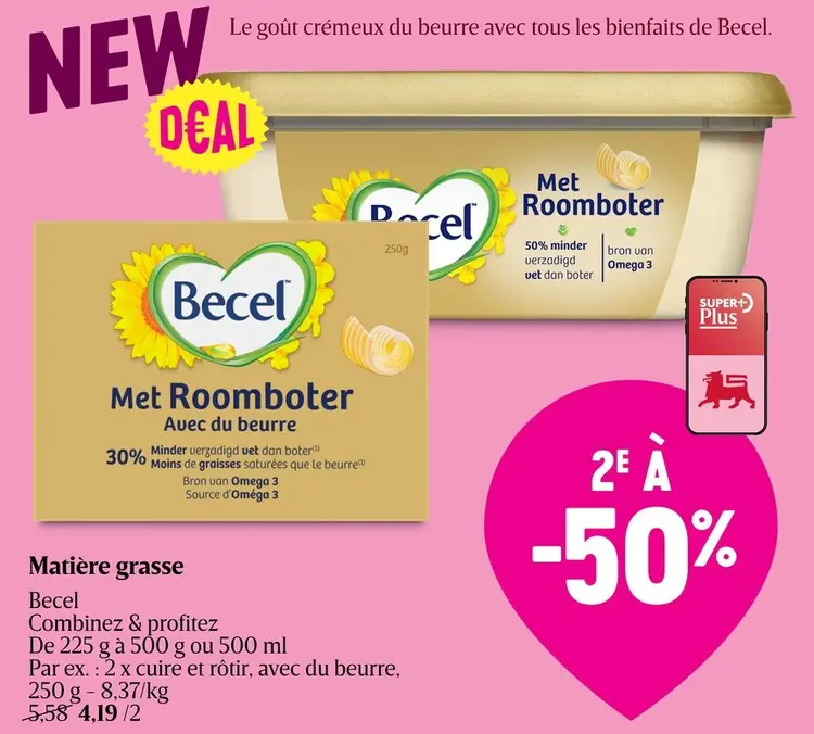 Offre: Matière grasse avec du beurre
