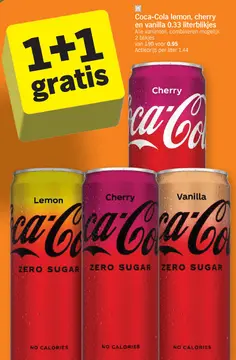 Aanbieding: Coca-Cola lemon, cherry en vanilla