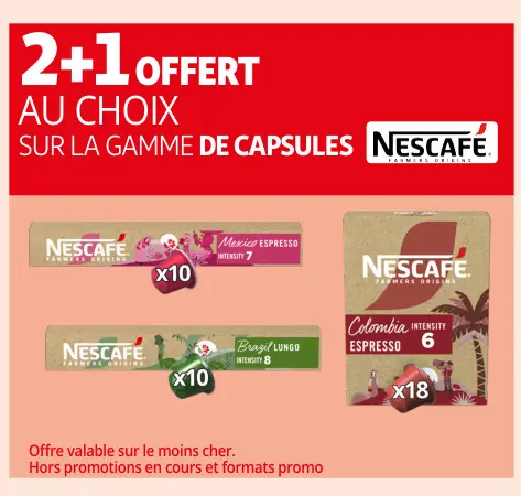 Offre: Capsules Nescafé Farmers Origins