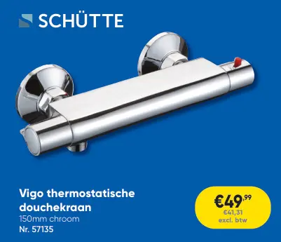 Promotie: Vigo thermostatische douchekraan