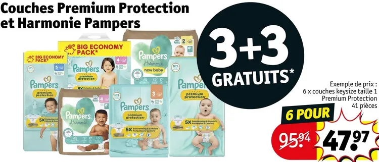 Offre: Couches Premium Protection et Harmonie Pamper