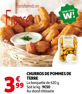 Promotie: Churros de pommes de terre