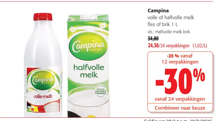 Promotie: volle of halfvolle melk