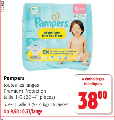 Offre: Toutes les langes Premium Protection taille 1-6
