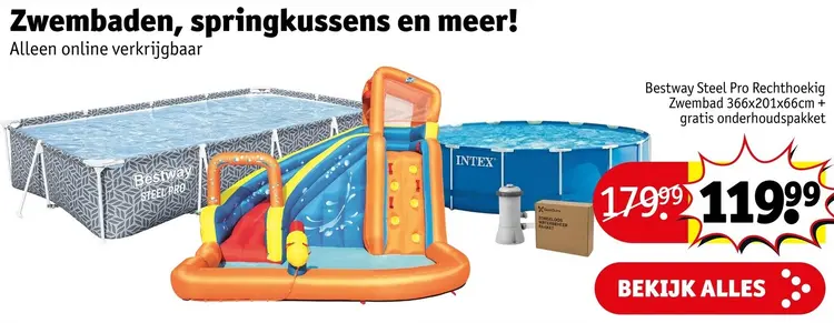 Aanbieding: Zwembaden, springkussens en meer!