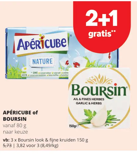 Promotie: APÉRICUBE of BOURSIN