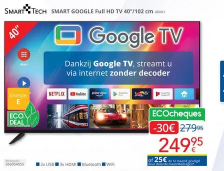 Promotie: SMART GOOGLE Full HD TV 40"/102 cm