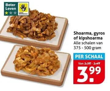 Aanbieding: Shoarma, gyros of kipshoarma