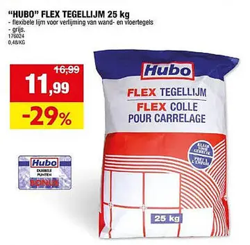 Aanbieding: "Hubo" flex tegellijm