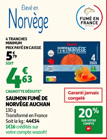 Promotie: Saumon fumé de norvège