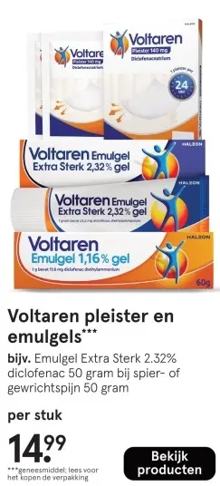 Aanbieding: Pleister en emulgels