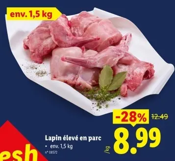 Offre: Lapin élevé en parc