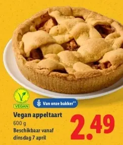 Aanbieding: Vegan appeltaart