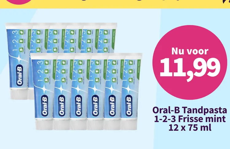 Promotie: Tandpasta 1-2-3 Frisse mint