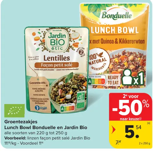 Promotie: Groentezakjes Lunch Bowl