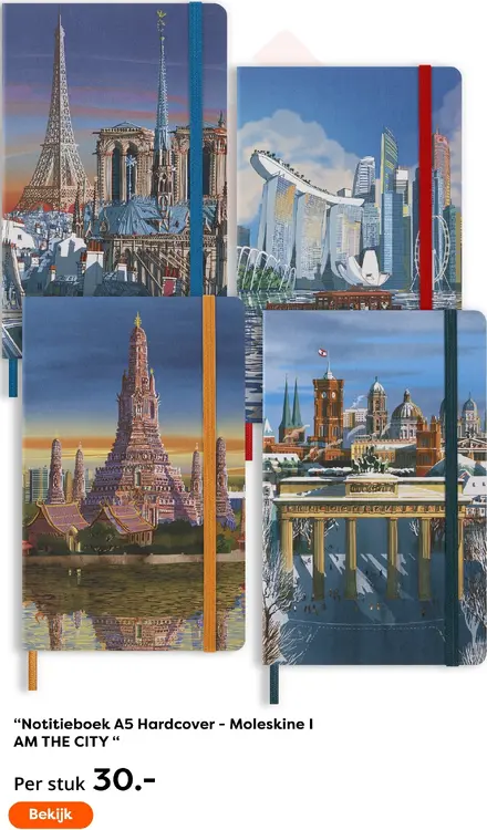 Aanbieding: Moleskine Notitieboek A5 Hardcover - I AM THE CITY