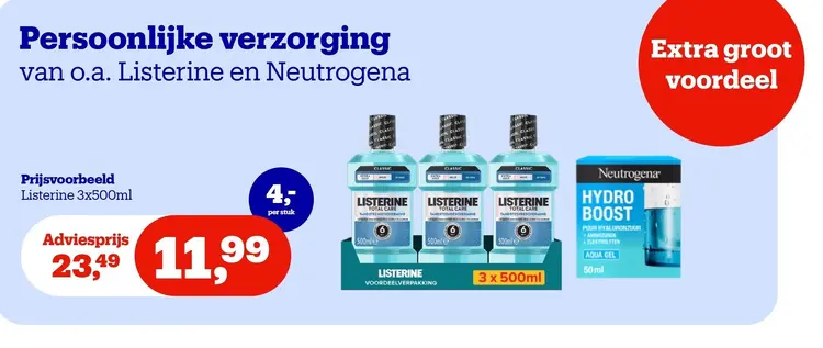 Aanbieding: Persoonlijke verzorging van o.a. Listerine en Neutrogena