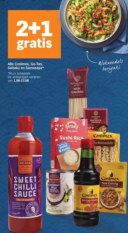 Aanbieding: Alle Conimex, Go-Tan, Saitaku en Samasaya