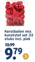 Aanbieding: Kerstballen mix kunststof