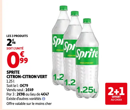 Offre: Sprite citron-citron vert