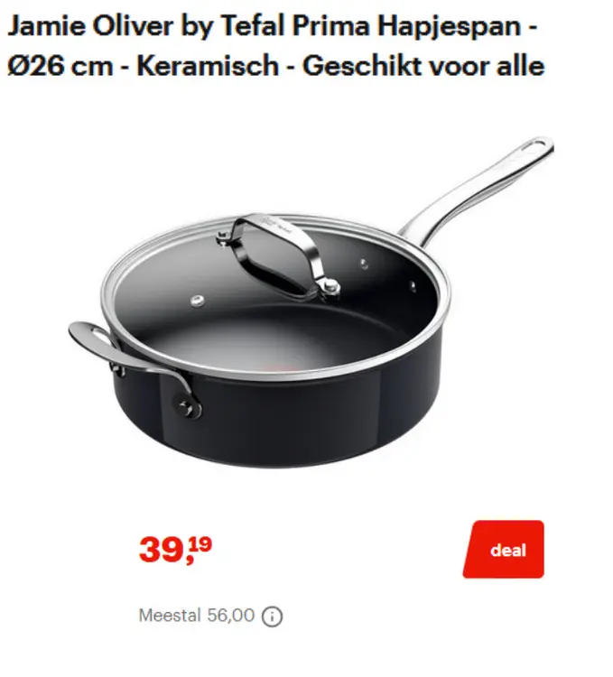 Aanbieding: Jamie Oliver by Tefal Prima Hapjespan - Ø26 cm