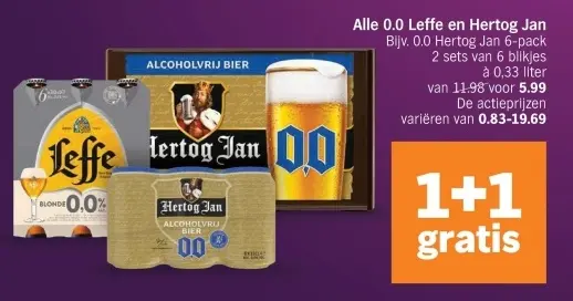 Aanbieding: Leffe en Hertog Jan