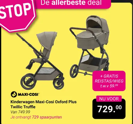 Aanbieding: Kinderwagen Maxi-Cosi Oxford Plus Twillic Truffle