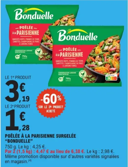 Offre: Poêlée à la parisienne surgelée
