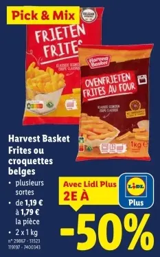 Offre: Frites ou croquettes belges