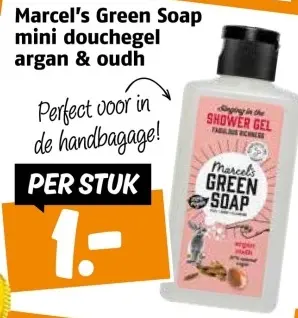 Aanbieding: Marcel's Green Soap mini douchegel argan & oudh