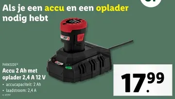 Aanbieding: Accu met oplader