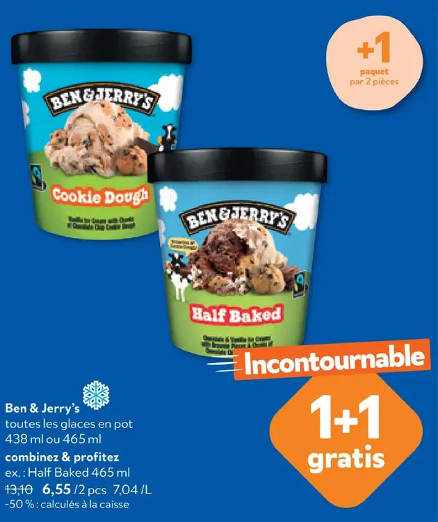 Offre: Toutes les glaces en pot