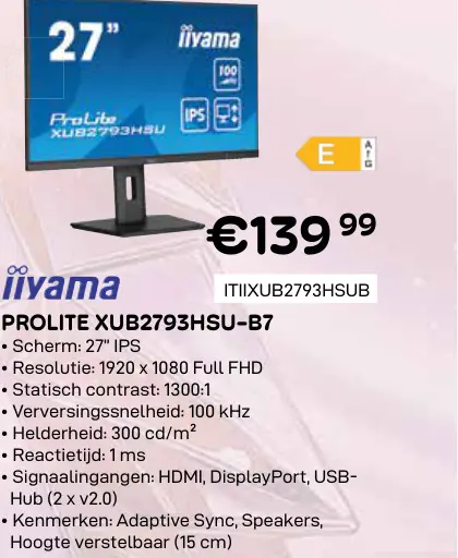 Promotie: Prolite xub2793hsu-b7