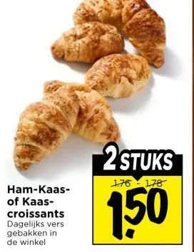 Ham-Kaas- of Kaas-croissants