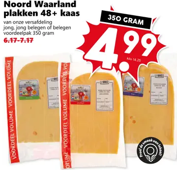 Aanbieding: Noord Waarland plakken 48+ kaas