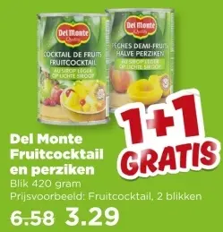 Aanbieding: Fruitcocktail en perziken