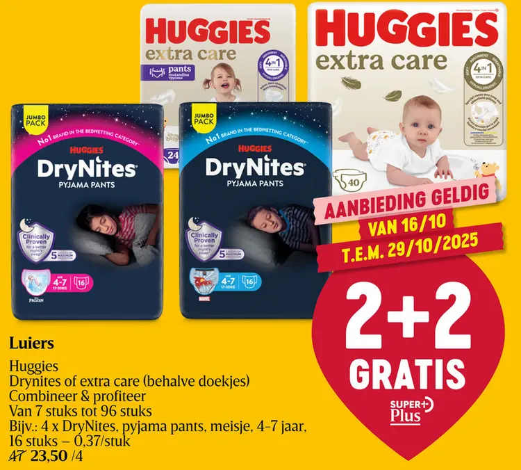 Aanbieding: Huggies DryNites Pyjama Pants or Extra Care