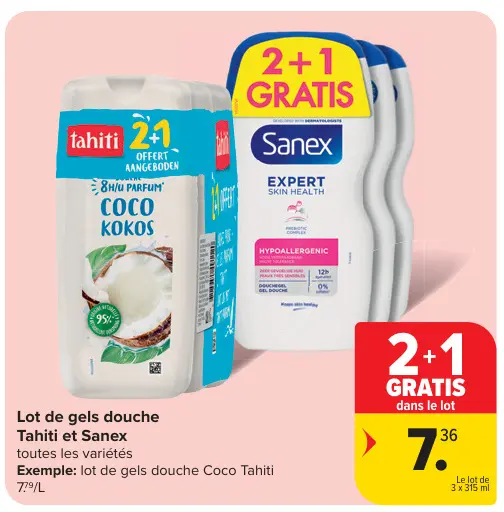 Offre: Gels douche