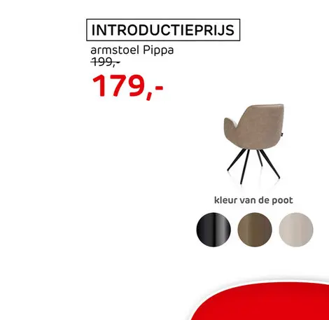 Promotie: Pippa, Armstoel + pocket - 180 graden draaibaar - rough off black frame - knock down - combi oregon-sevilla - Kiezel