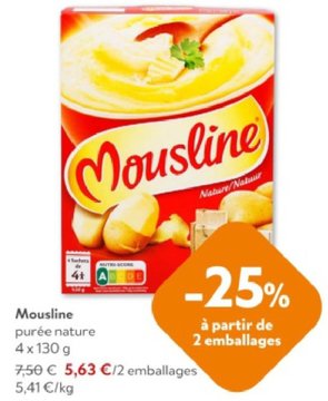 Offre: Mousline purée nature